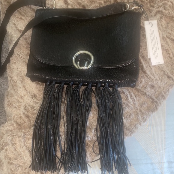 Rebecca Minkoff Isabel Large Black Purse with Fringe - Picture 4 of 6